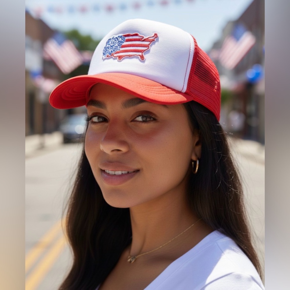 American Flag Trucker Hat